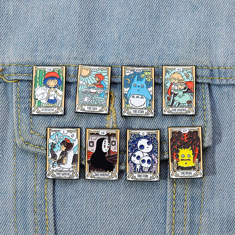 Character Brooch Cartoon Little Girl Shape Metal Badge Small Gift Wholesale Bag Pins and Badges Backpack Accessories Lapel Pin