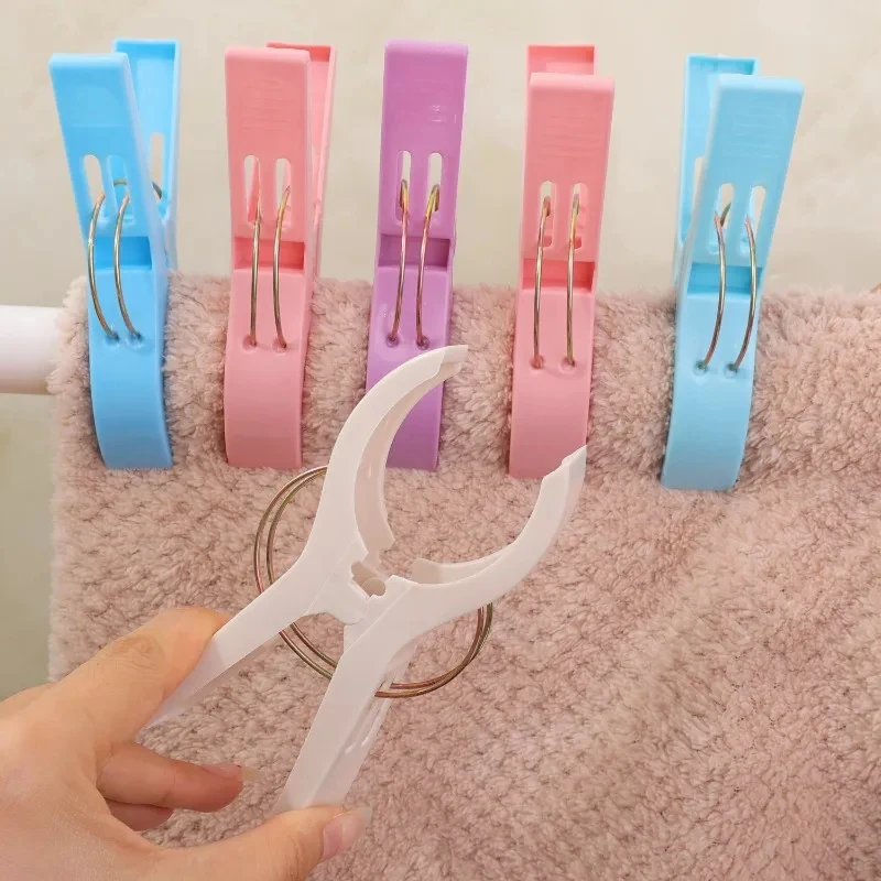 Large Clothes Pins Beach Towel Clips Strong Grip Windproof Drying Clips For Bed Sheets Blankets Clothes Indoor Outdoor Laundry