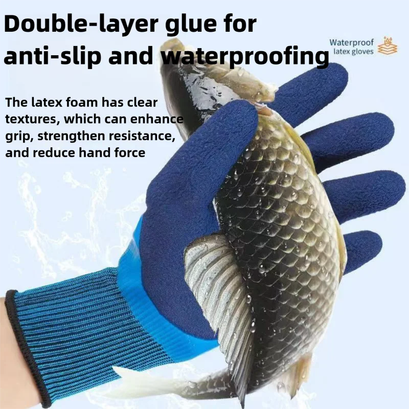 

Anti - Slip Waterproof Work Gloves Double - Layer Full - Rubber Coated Wear - Resistant Heavy - Duty All - Round Protection