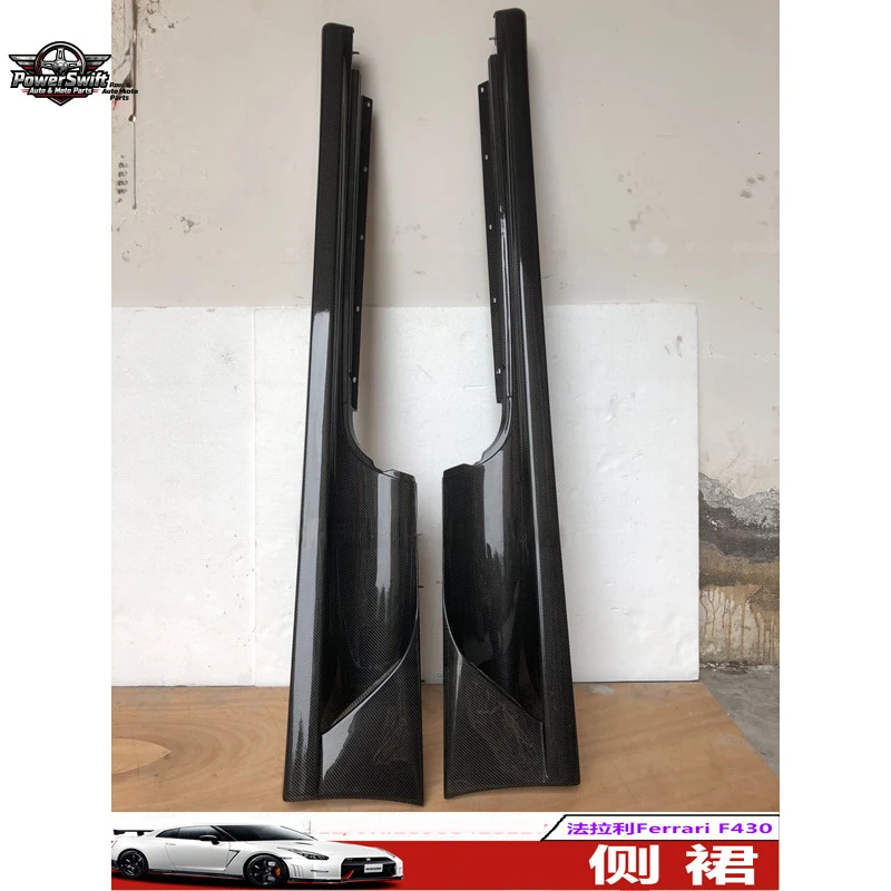 Suitable for Car Modification Parts Factory Direct Supply F430 Double-Sided Carbon Fiber Skirt Skirts Side