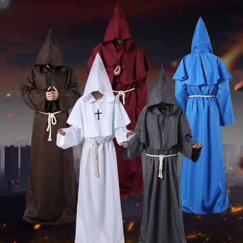 Medieval Monk Clothing Ancient Monk Robe Wizard Clothing Priest Clothing Christmas Cos Costume