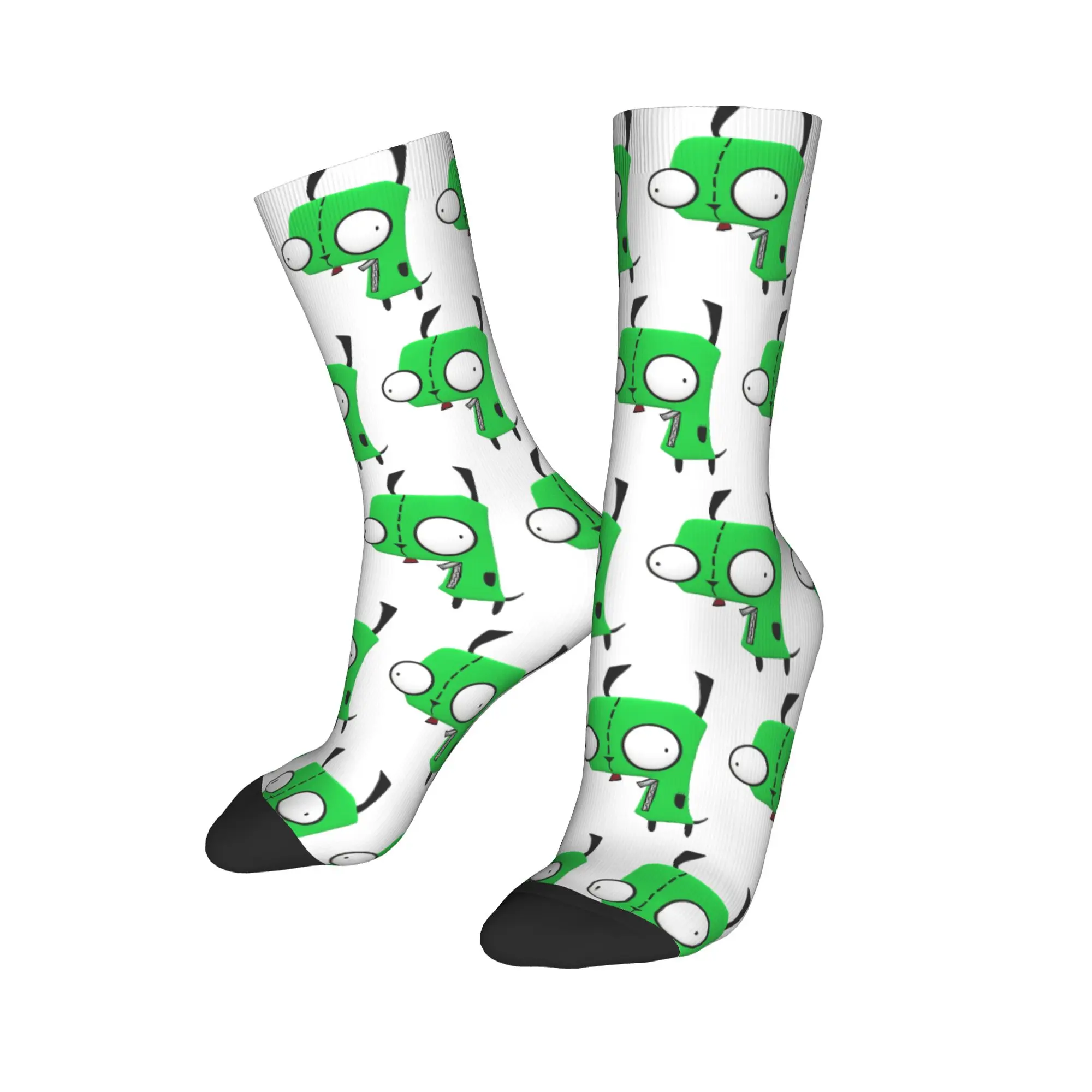Gir Invader Zim Socks Men's Women's Polyester Fashion  Socks Novelty Spring Summer Autumn Winter Middle Tube Socks Gifts