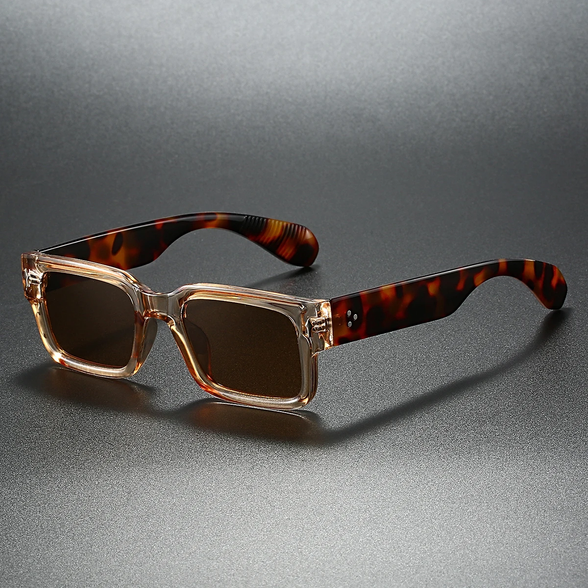 KAMMPT Vintage Square Sunglasses Men Fashion Gradient Outdoor Shades Women Stylish Candy Color Rim Beach Vacation Sun Glasses