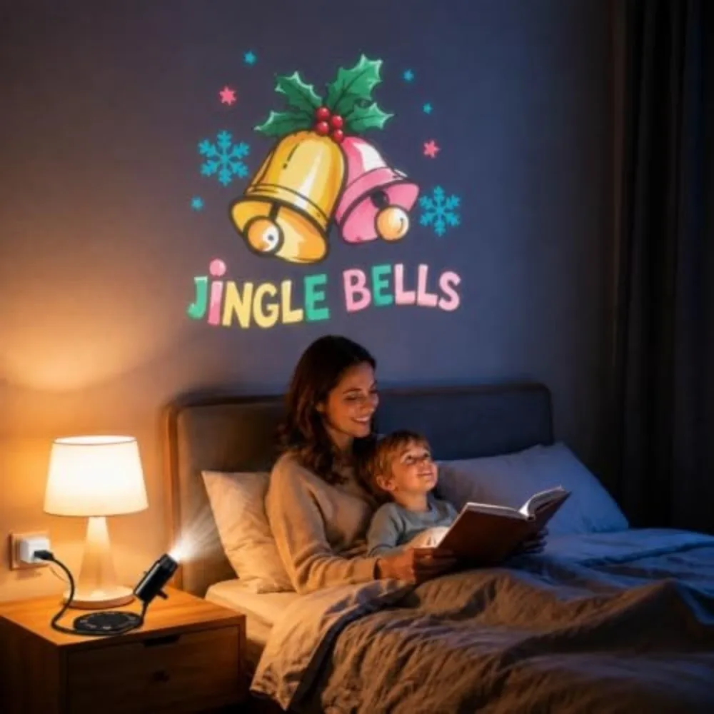 HD Resolution Christmas Scene Projector Plug and Play Multiple Scenes Festive Scene Projector Night Light Projector