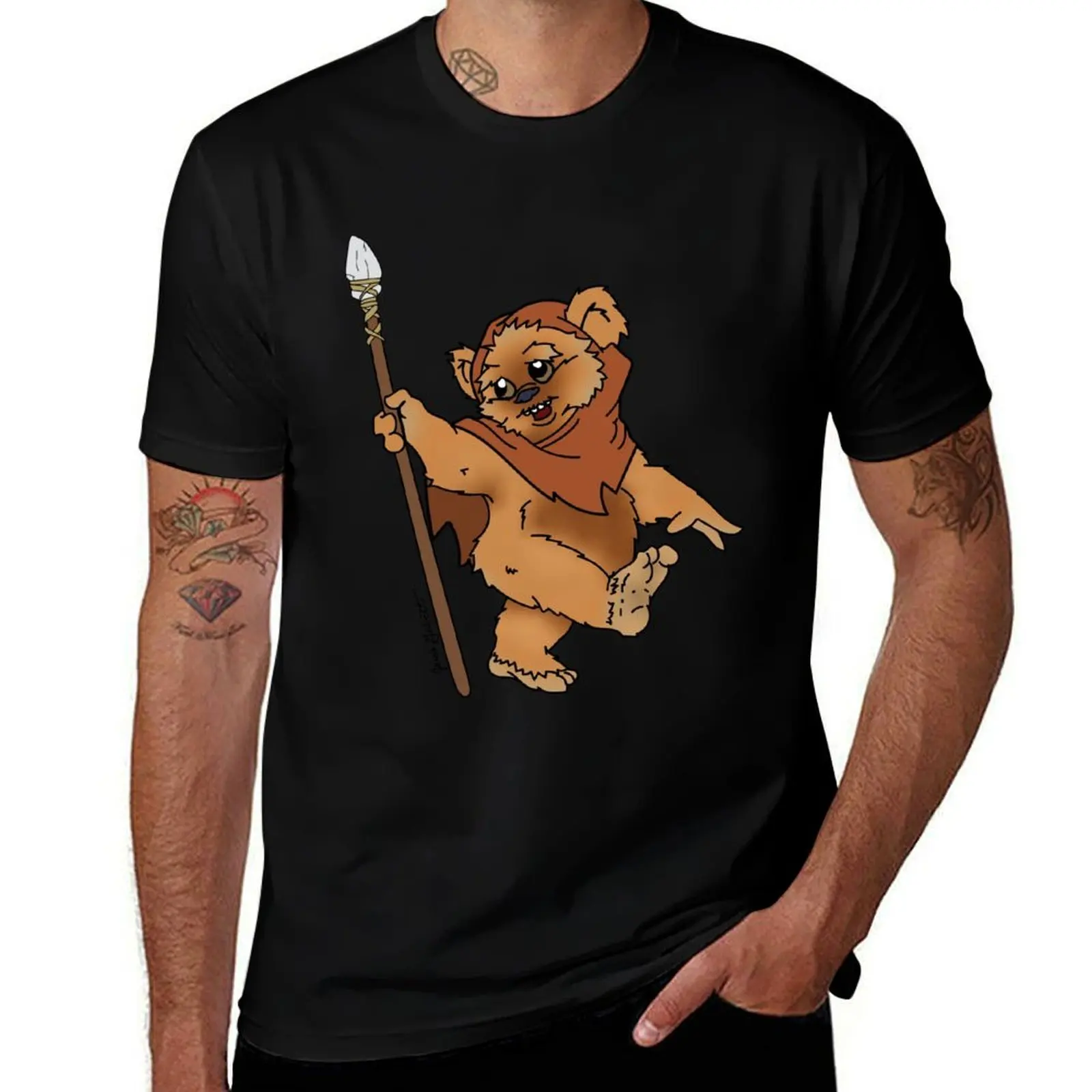

Cute Ewok T-Shirt Aesthetic clothing luxury t-shirt cotton man t-shirts oversized graphic tee Men's clothing
