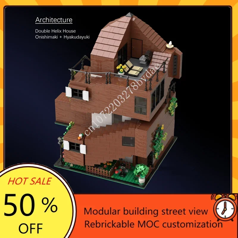 3264PCS Dubbele Helix Huis Modulaire MOC Creatieve street view Model Aangepaste Puzzels Architectuur Onderwijs Assemblagemodel Speelgoed Cadeau