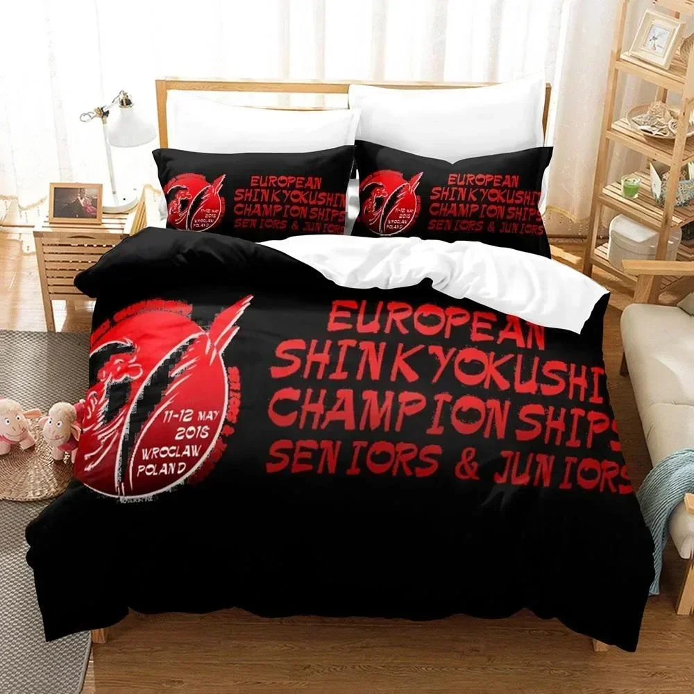 3D Printed Kyokushin Karate Bedding Set Duvet Cover Sheet Printed Bed Set Pillowcase Bed Full Queen King Size Comforter Bedroom