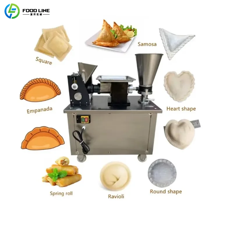 

Commercial Dumpling Making Machine Full Automatic Multi-Size Dumpling Filling Wrapping Equipment Support Customized