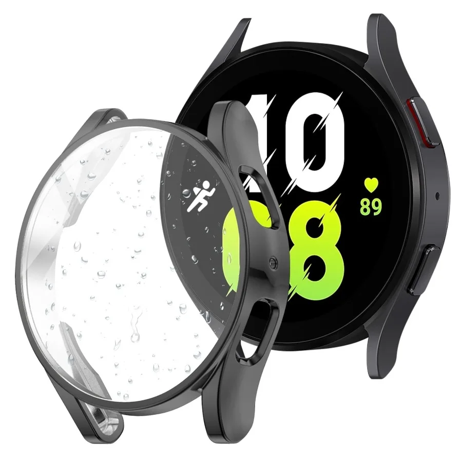 Case Cover Fit for Samsung Galaxy Watch 5 40mm 44mm, Screen Protector, Soft Tpu All-Around Shockproof Full Protective Bumper, S