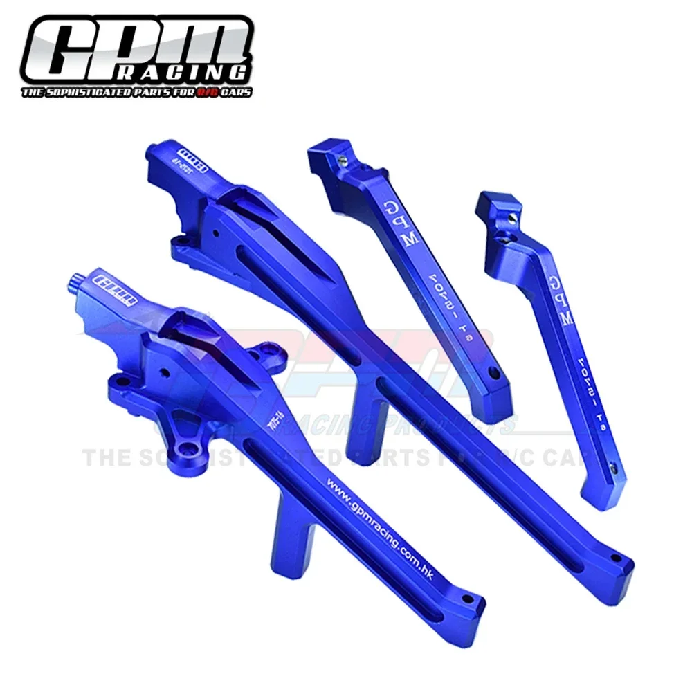 GPM Metal Alloy Front Rear Chassis Brace Shock Tower Support 9520 9521 for Traxxas 1/8 Sledge 4WD Monster Truck 95076-4 RC Car