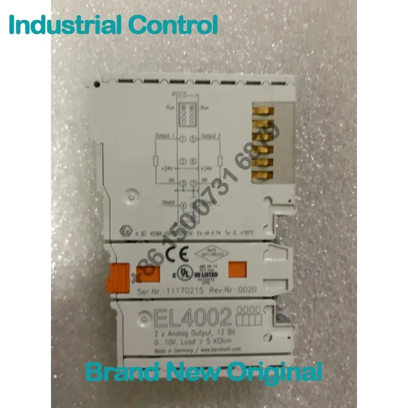 EL4002, analog output, 2 channels, analog output 0-10V