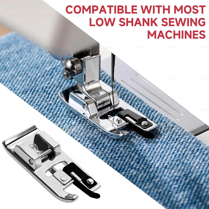 Calcador para Máquina de Costura Overlock e Overlock de Ponto Corrido, Compatível com Todos os Modelos de Haste Baixa, para Singer, Brother, Babylock, Janome, Kenmore, White, Juki, New Home