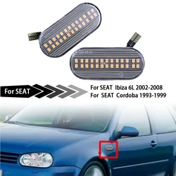 Smoked Dynamic Flowing LED Side Marker Turn Signal Light For VW Transporter T5 Polo Golf3 4 Passat B5 Sharan Lupo Bora Multivan