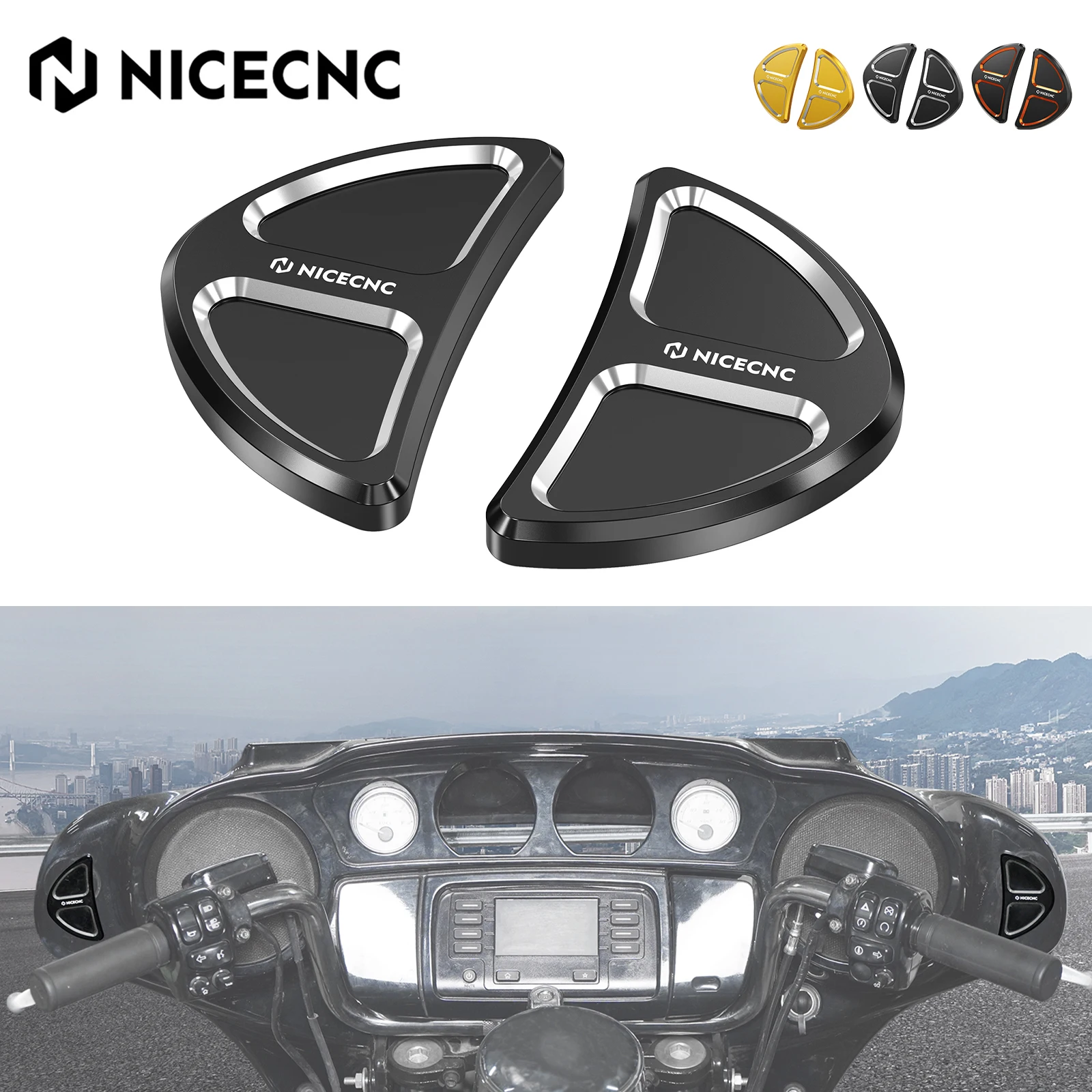 

For 2014-2023 Harley Street Glide FLHX Special FLHXS Fairing Mirror Hole Covers Caps CVO FLHXSE 2015-2022 ST FLHXST 2022-2023