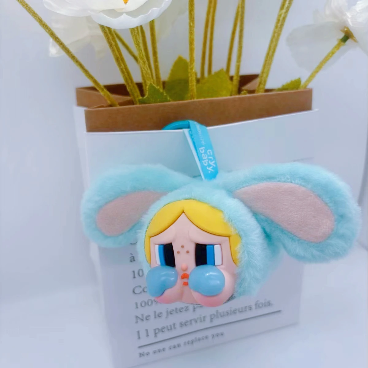 Miniso Powerpuff Girls Plush Series Creative Models Keychain Pendant Schoolbag Pendant Holiday Gifts Children's Gifts