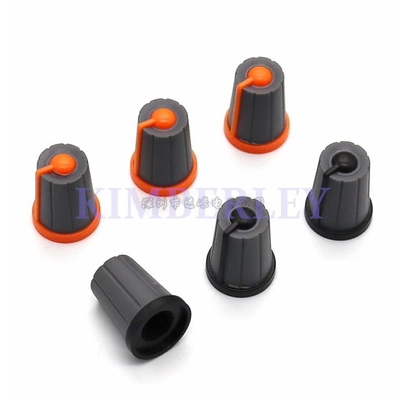 20PCS Rubber Half Shaft Knob Coded Switch Knob Cap D-shaft Potentiometer Knob Cap Plastic Soft Rubber Knob Cap