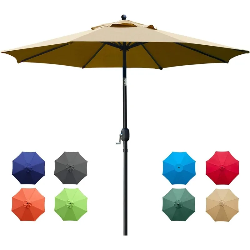 

9Ft Patio Umbrella Outdoor Table Umbrella with 8 Sturdy Ribs