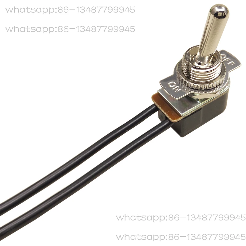 

Su Shang Small Wire Button Switch 2 Gears ON-OFF Handle Compact Ship Type Toggle Switch Metal 12mm