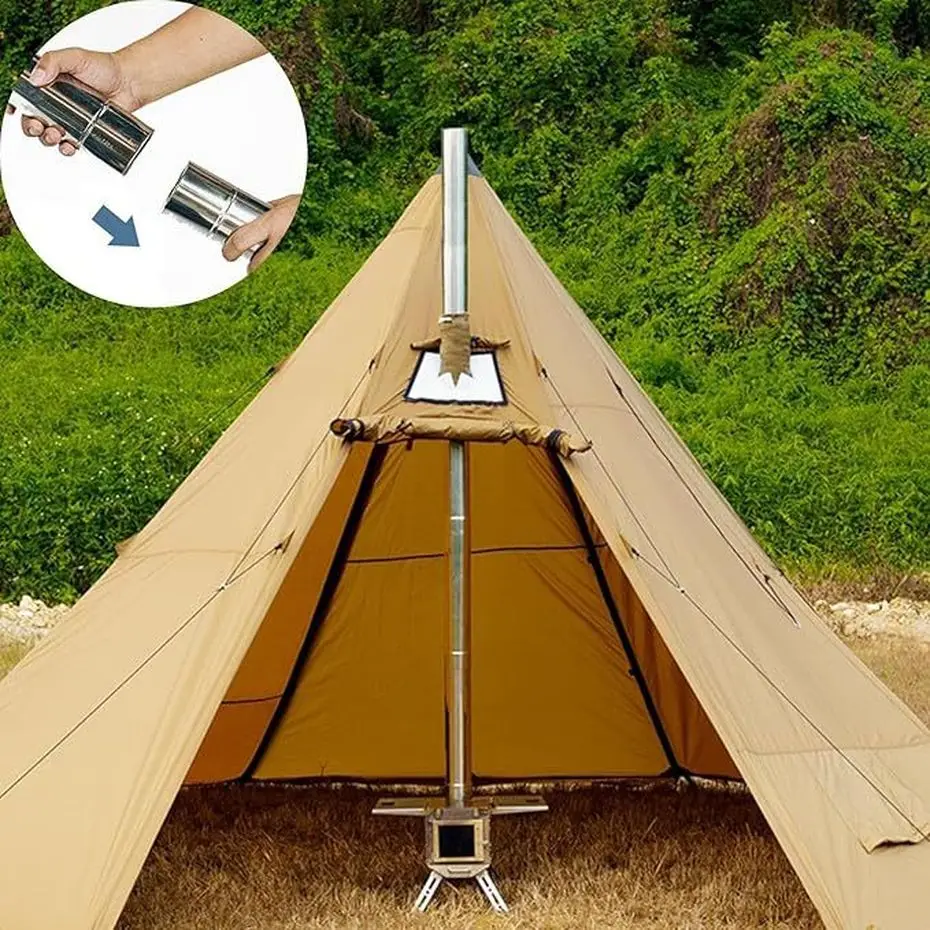 

Chimney Pipe For Wood Stove 6cm/7cm Dia Stainless Steel Chimney Pipe Lightweight Flue Extension Tube Firewood Stove Accessories