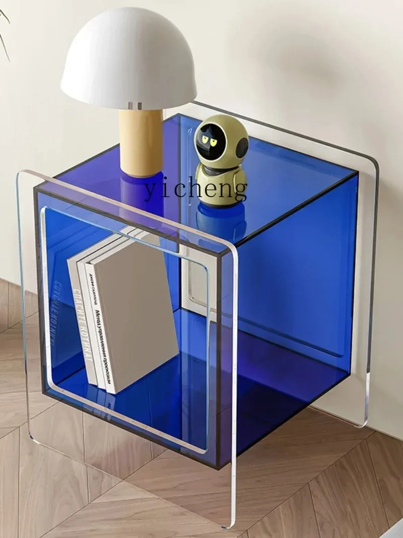 Acrylic Bedroom Bedside Table Modern Simple And Fashionable Creative Storage Sofa Side Table Cabinetn2