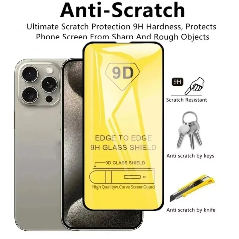 5Pcs 9D Screen Protector For OPPO A59 A57 A54 A74 A93 A95 A16 A53 A15s A11X A12S A16S A16K A32 A35 A37 A54 A74 A93 A95 A79 A94