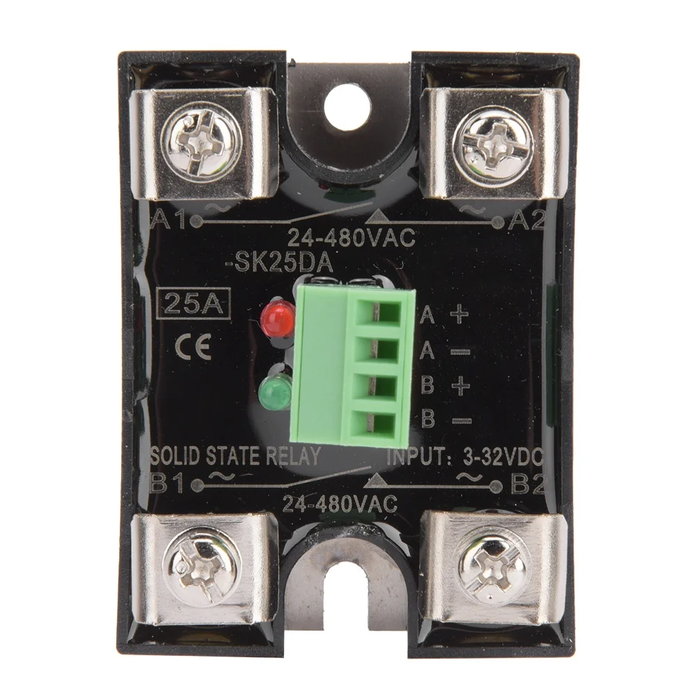BERM Solid State Relay Dual Channel DC Control Dual Channel AC Single Phase SSR 24-480VAC