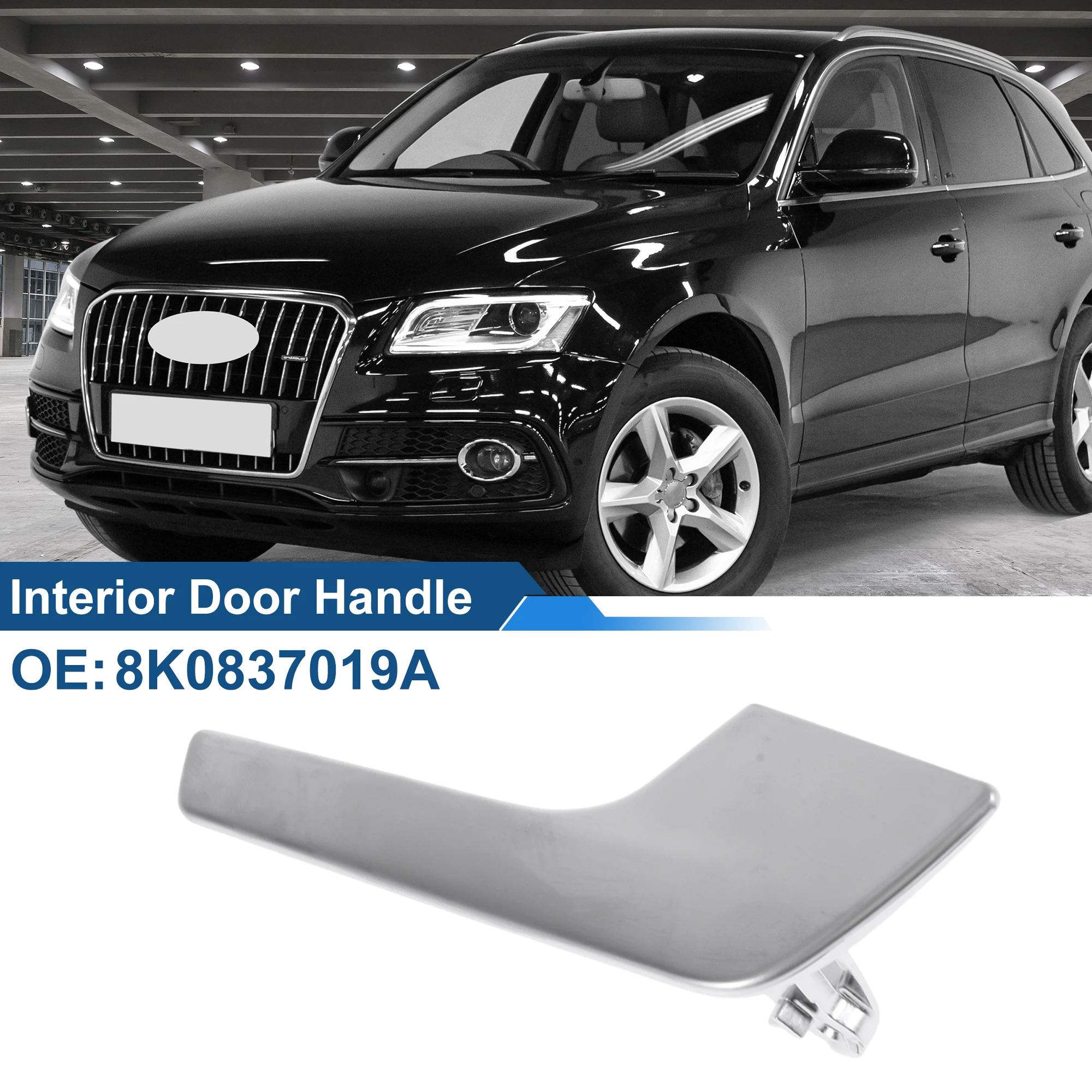 

UXCELL Front Passenger Side Interior Door Handle for Audi Q5 09-18 No.8R0837019A Chrome