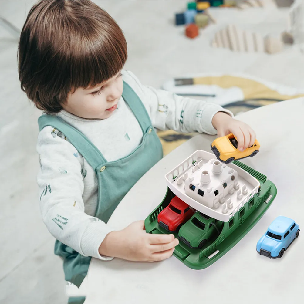 

1Set Cognitive Pull Back Vehicle Marine Transport Boat Inertial Educational Interactive Child Gift Car Cargo Ship