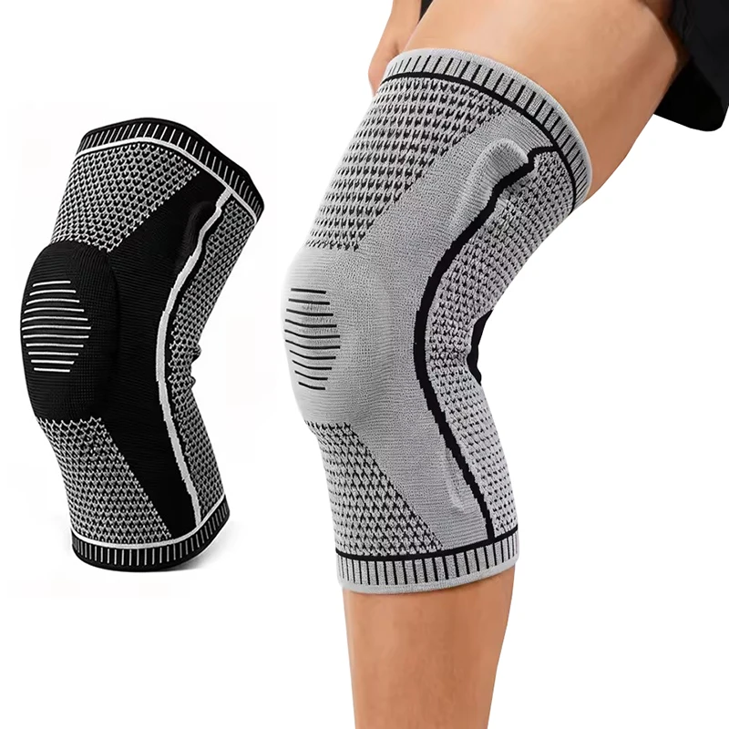 1PCS Knee Pads Strap Patella Medial Support Meniscus Silicone Compression Protection Sport Knee Braces Basketball Running Prot