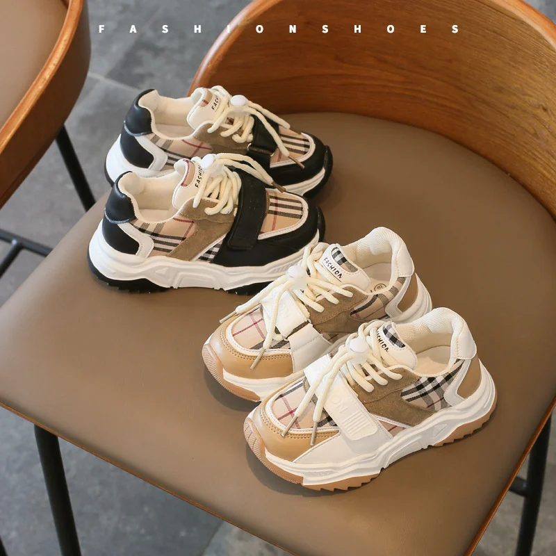 Kid Sport Shoe Boy 2023 Autumn New Retro Girl Luxury kid Student Running Shoe Casual Trend Tennis Shoes