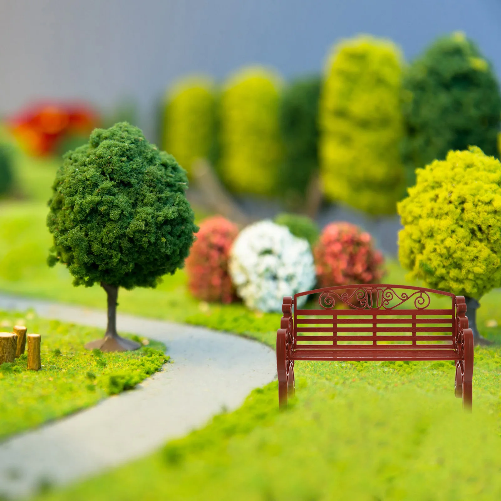 2개 세트 장식용 소형 공원 벤치 정원 가구 사진 소품 미니어처 풍경 액세서리 홈 가든 장면 배치용