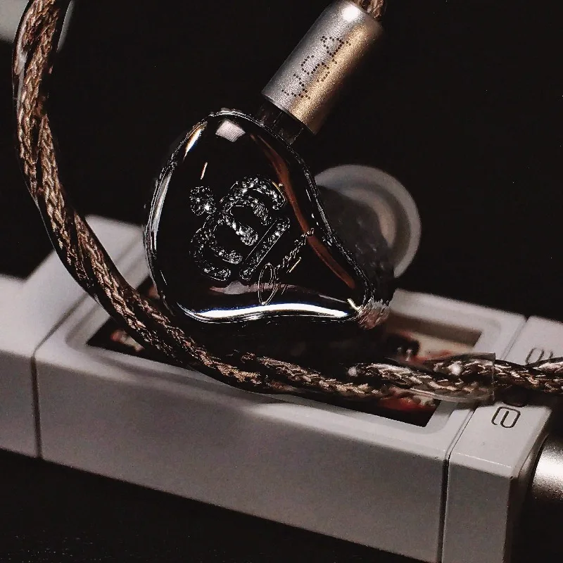 The Fragrant Zither Crown VSA PM HiFi Earphones Aluminum Flat In-Ear Earphones Detachable Cable Audiophile Wired HiFi Headphones