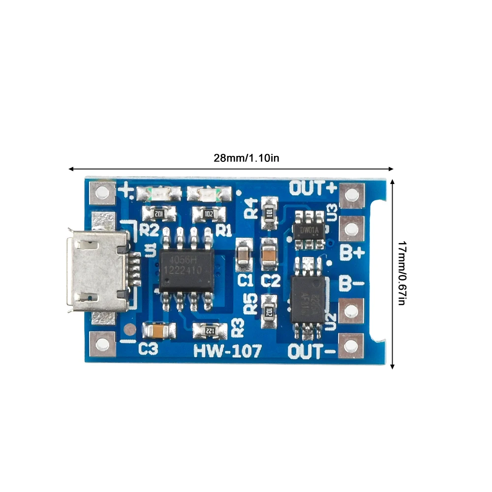 1/5pcs Type-c/Micro/Mini USB 5V 1A 18650 TP4056 Lithium Battery Charger Module Charging Board With Protection Dual Functions