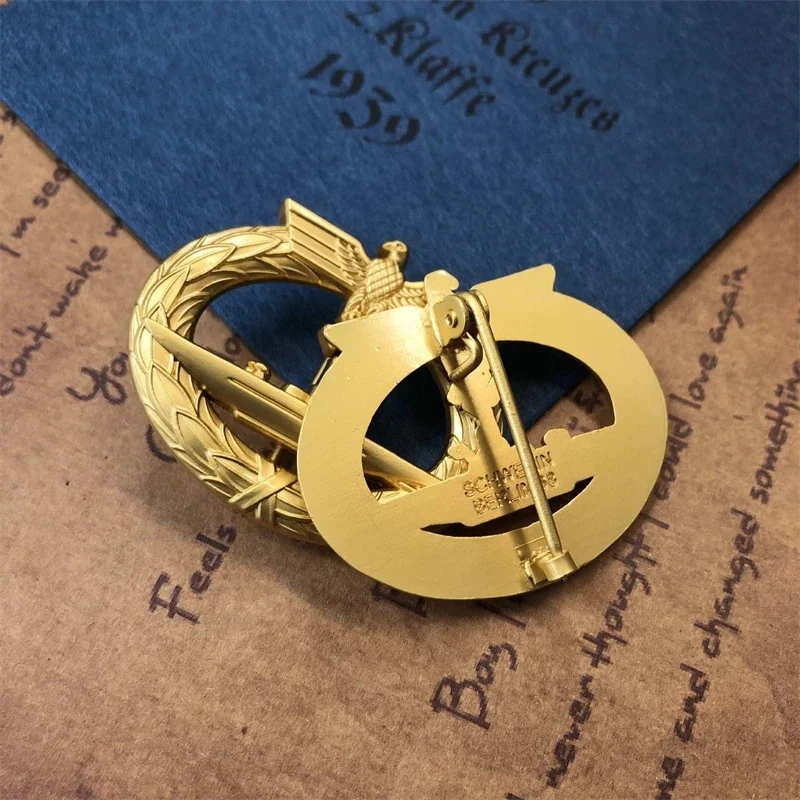 1 pièce Médaille croix de sous-marin allemand, badge commémoratif rétro