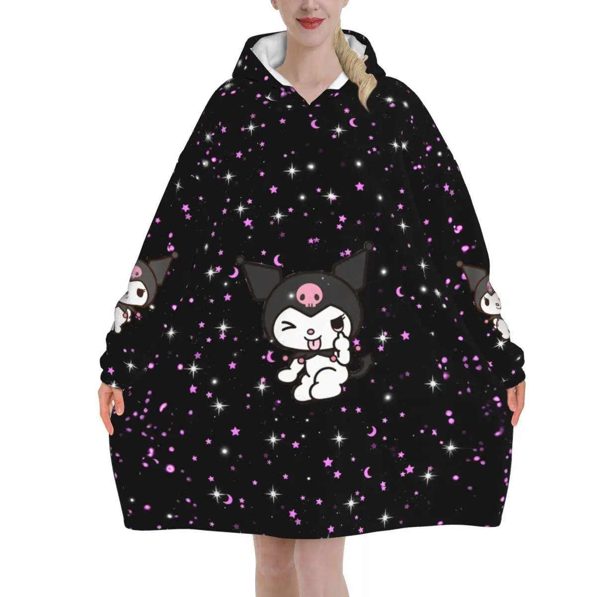 Discover Melody And Kuromi Blanket Hoodies, Gifts for Friends