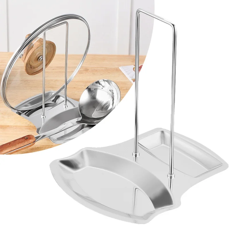Löffelablage mit Deckelhalter Topfdeckel Organizer Küchenutensilien Halter Ständer Organizer Küchentheke Dekor Küchenhelfer