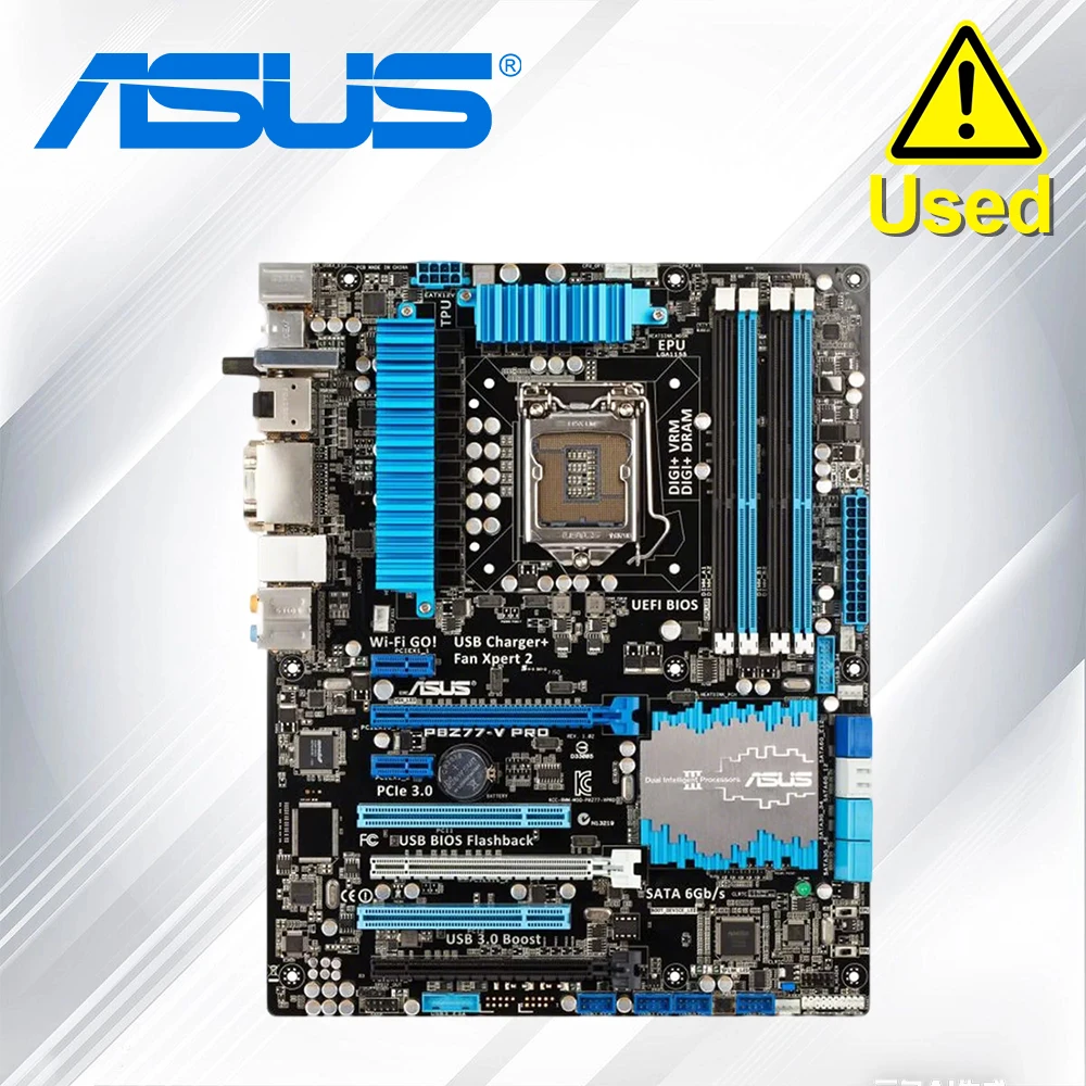 Usado ASUS P8Z77-V PRO LGA 1155 Intel Z77 HDMI SATA 6 Gb/s USB 3.0 ATX Intel Placa-mãe