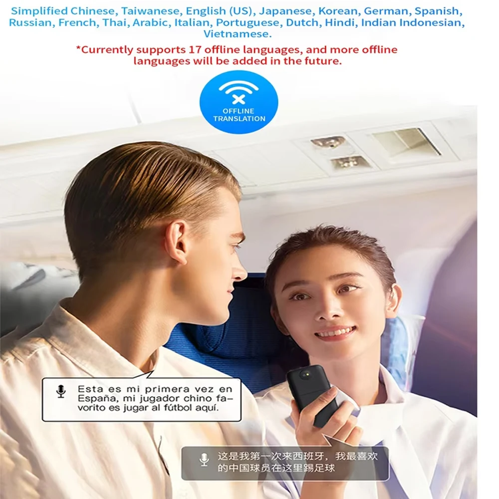 T16 AI Voice Real Time Translator 138 Multi Online Languages Voice-Record 3.1 Inch Big Touch Screen Learning Conversion T12