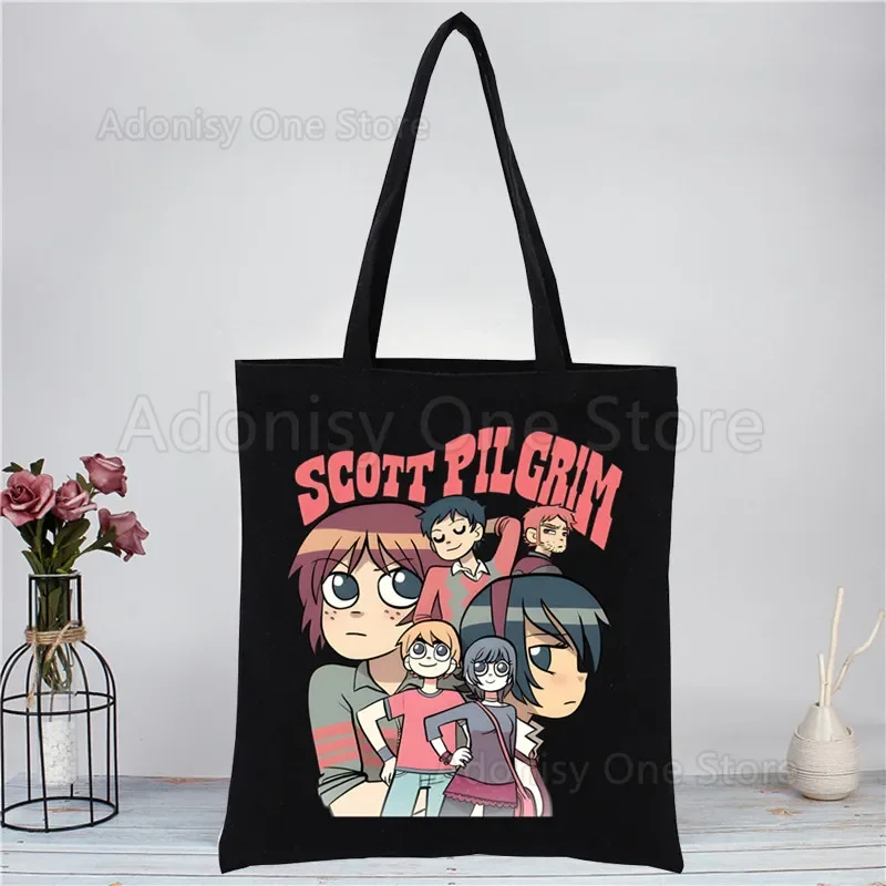 Scott Pilgrim Women Shoulder Bag Canvas Shopping Bags Handbags Reusable Tote Bag Best Gifts