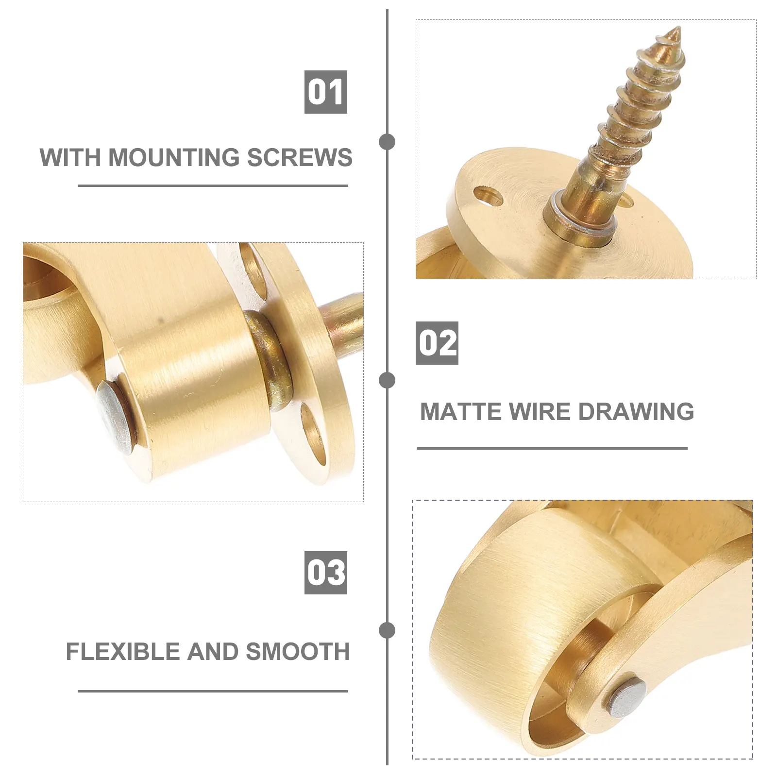 

2pcs Furniture Duty Wheel for Coffee Table Stem Casters Bookshelf Stem Sofa Wheel Caster Brass Material Strong Load