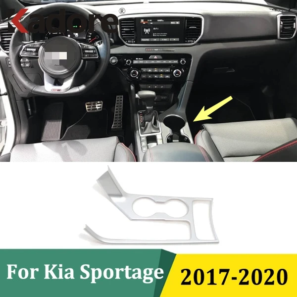 

For Kia Sportage 2017 2018 2019 2020 Center Console Gear Shift Box Panel Cover Sticker Strips Garnish Protection Car Accessories