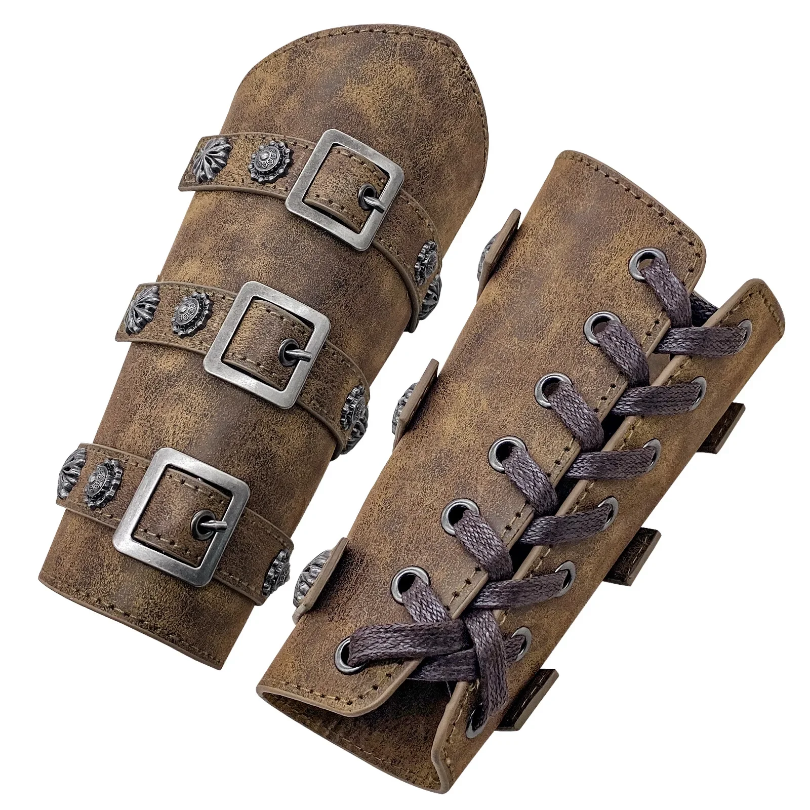 

DAOHUAN Retro Tactical Equipment Medieval Renaissance Barbarian Leather Arms Guard Bracer 밀리터리