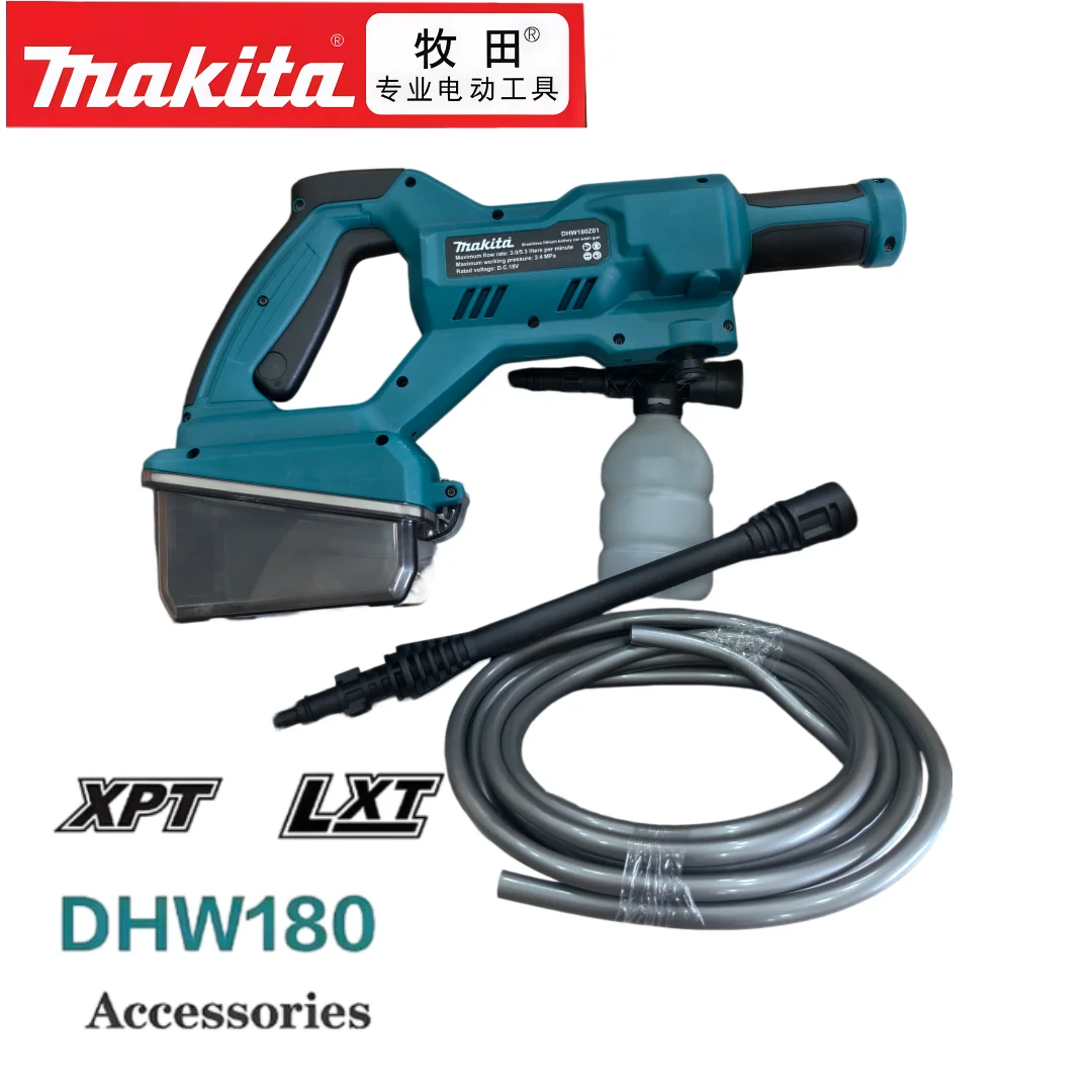 DHW180 Portable High Pressure Washer Fit Makita 18V Lithium Battery Dual Pressure Adjustable Outdoor Car Window Cleaning Machine