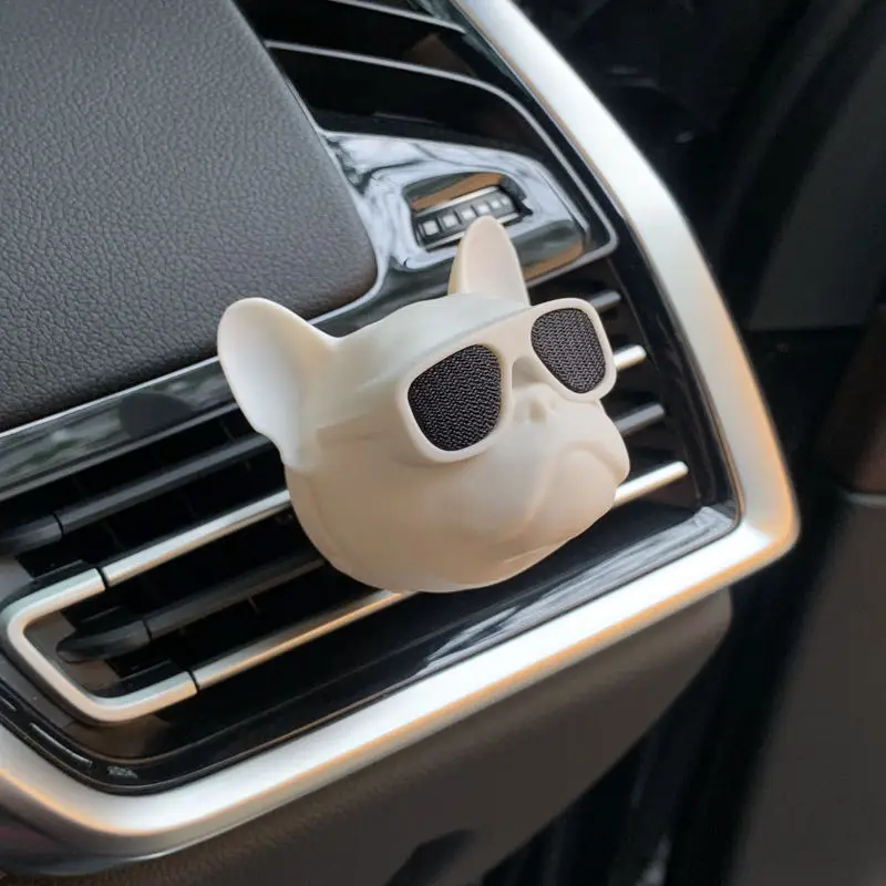 2Pcs Bulldog Car Air Freshener Refill Solid Perfume Cherry Car Diffuser Essential Oil Air Outlet Clip Auto Fragrance