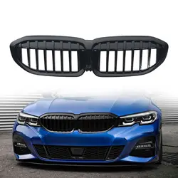 For BMW G20 3-Series G20 G21 G28 2019-2022 Front Bumper Hood Kidney Grill Racing Grilles Replacement Black Diamond Meteor Style