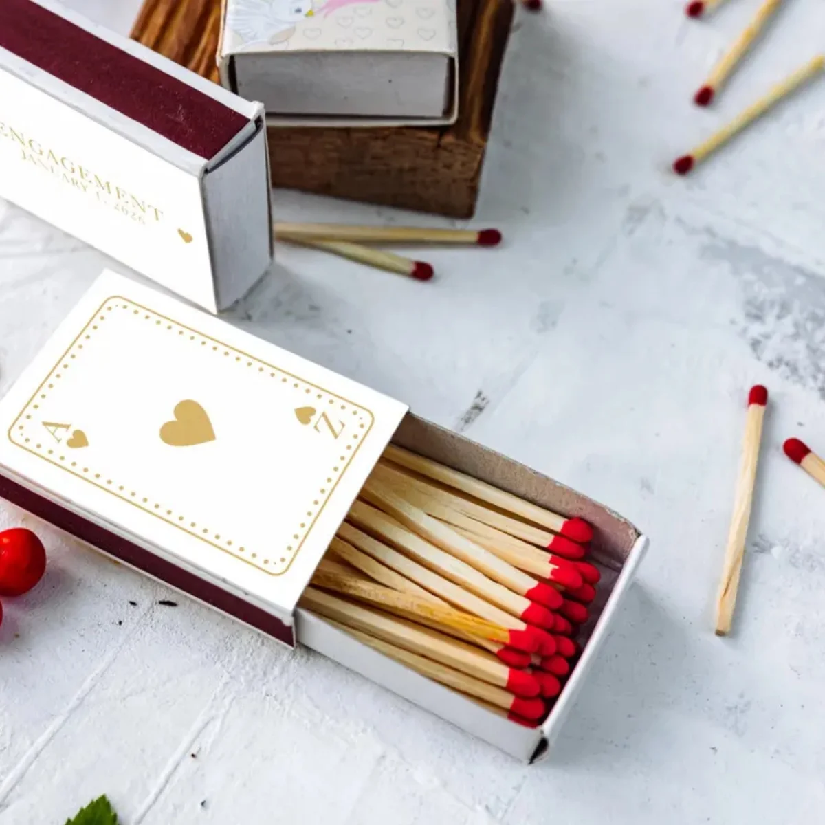 

Set of Personalized matchboxes / Custom matchboxes / wedding decor / wedding souvenirs / custom matchbooks / engagement present