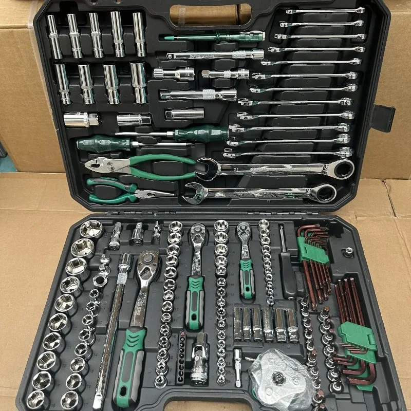 216 Piece Automobile Repair Tool  Including a Socket Wrench  Ratchet Wrench  and Quick Release Wrench  Hand Tool