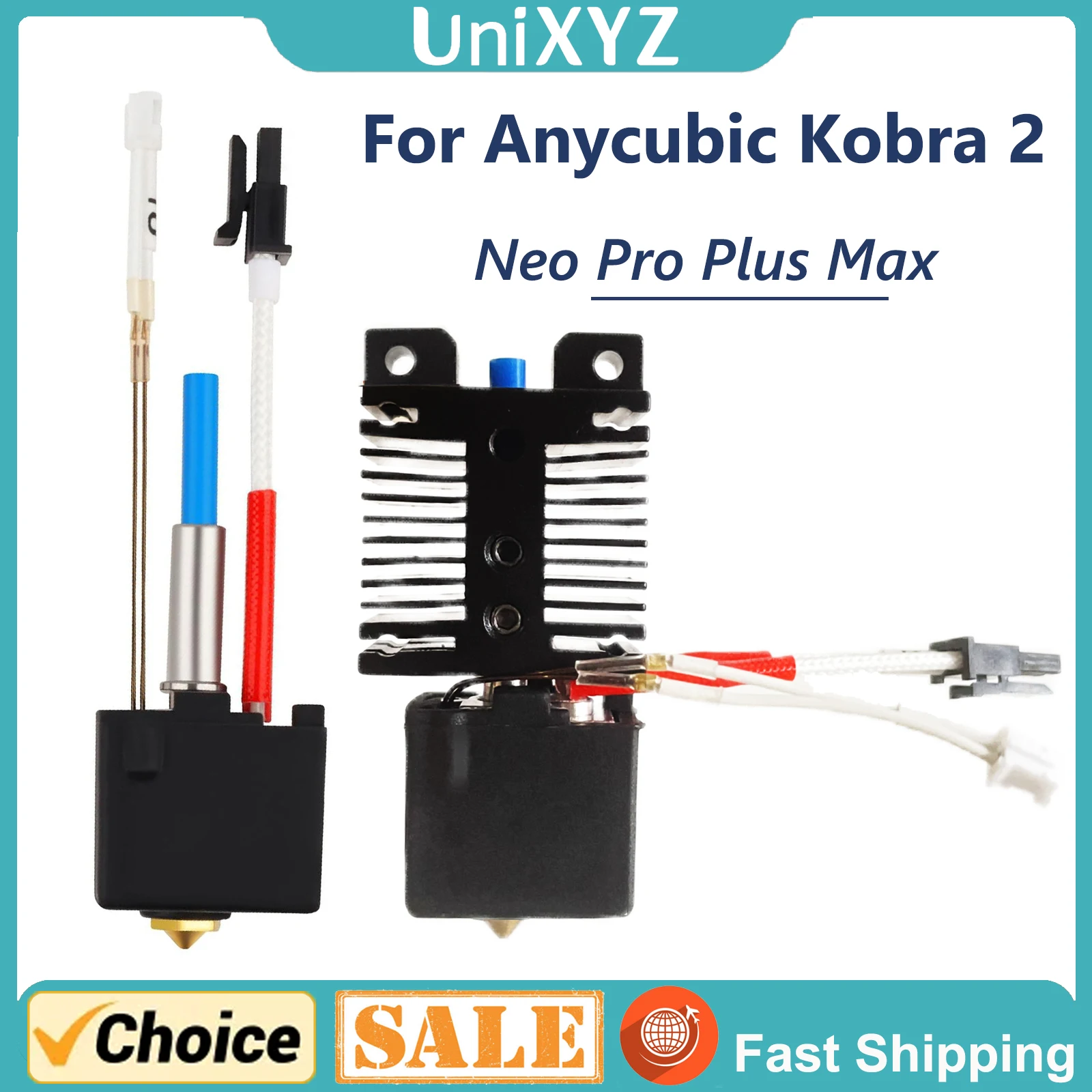 

Kobra 2 Plus Max Neo Pro Hotend with Heating Break J-head Hotend Print Head Hot End For Anycubic Kobra 2 Max Pro Plus Neo