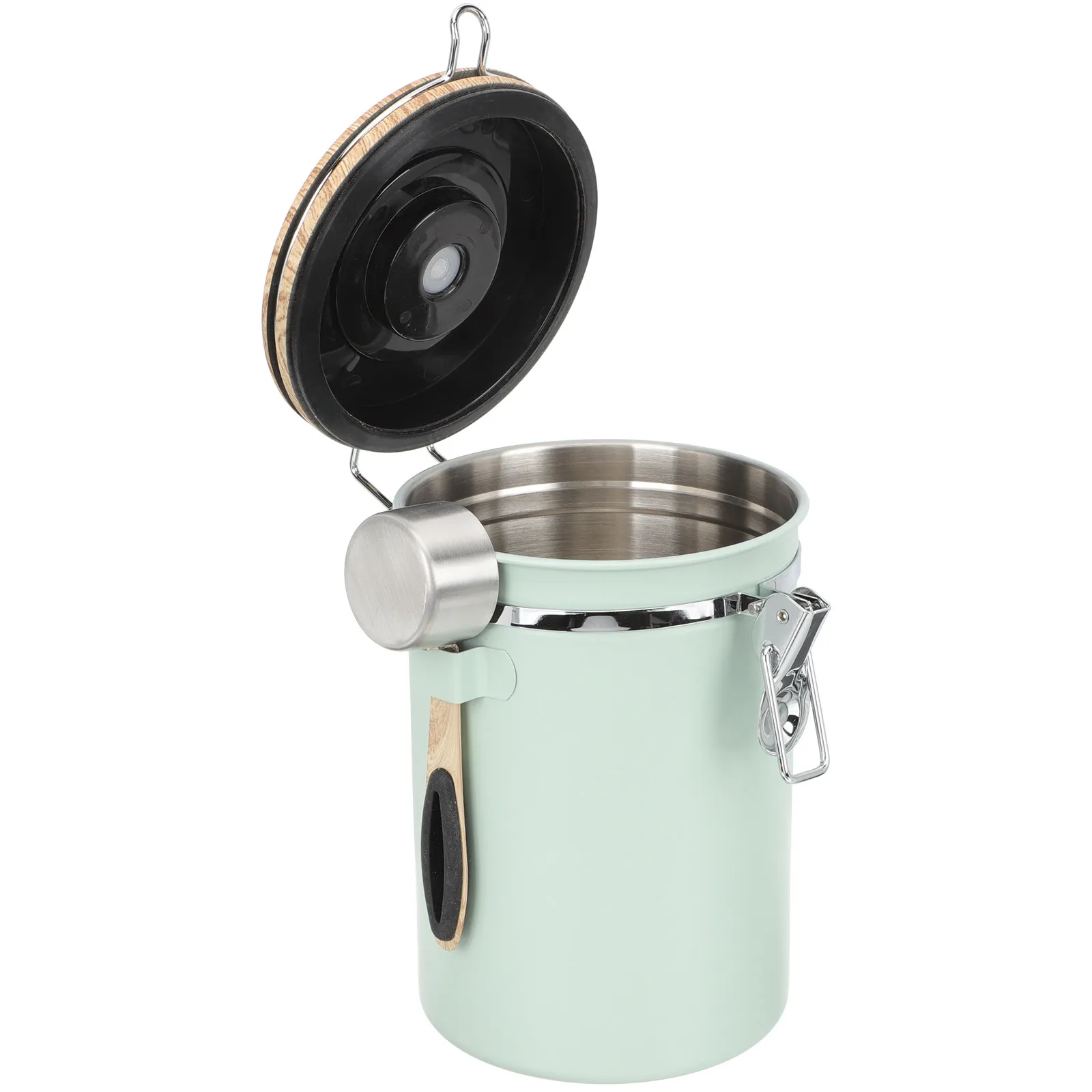 

Герметичный контейнер для хранения кофе объемом 1,8 л, цилиндрической формы, для кофейной гущи, зерен, чайных листьев, конфет, мятных конфет