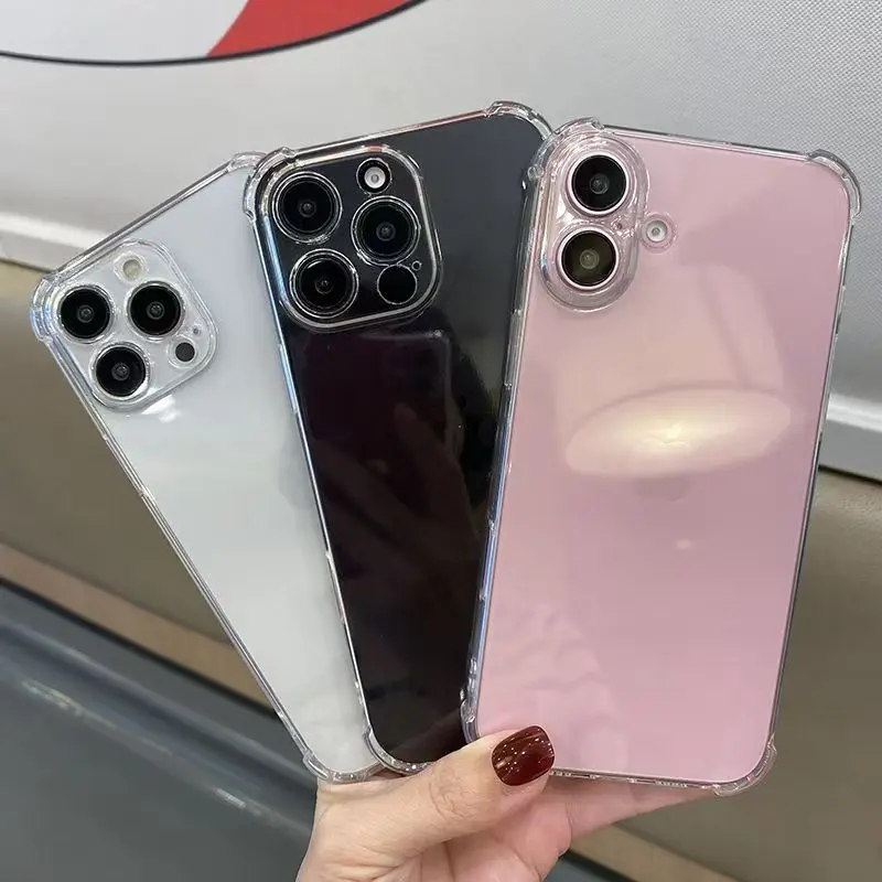 Fallschutz Airbag Soft Case für iPhone 16 Plus 16 Pro Max Fundas stoßfeste klare Rückseite Hüllen – Detail 4